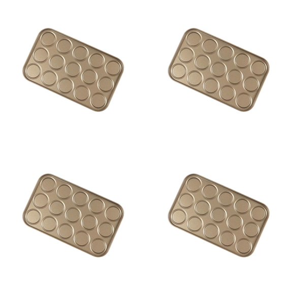 COURAGEDG Gold Non Stick Cookie Sheet 15 Even Cookie Sheet Macaron Cookie Sheet Pie Sheet For Home Use 4PCS Wire Oven Rack Replacement Cookie Baking Sheets