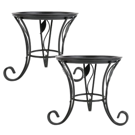 COURAGEDG Mini Table Top Flower Stand Flower Pot Stand Functional Art Succulent Flower Stand 2PCS Metal Flower Indoor Flower