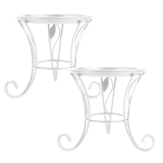 COURAGEDG Mini Table Top Flower Stand Flower Pot Stand Functional Art Succulent Flower Stand 2PCS Shelving for Retail Store Vases for Flowers Large