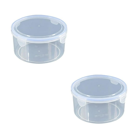 COURAGEDG Stackable Transparent Thickened Refrigerator Storage Microwave Food Sealed Commercial Fresh Keeping 2PCS Dressing Containers with Lids Lunch Container