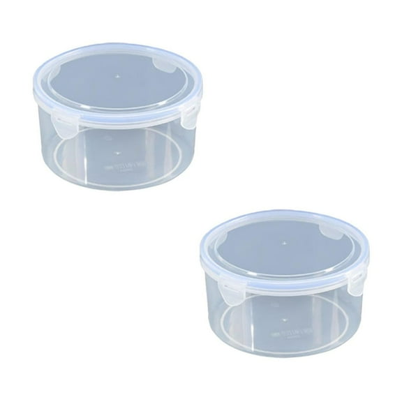 COURAGEDG Stackable Transparent Thickened Refrigerator Storage Microwave Food Sealed Commercial Fresh Keeping 2PCS Large Glass Storage Containers Large Meal Prep Containers