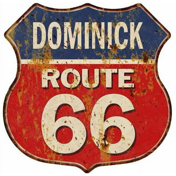 COURTNEY Route 66 Sign Shield Metal Gift Man Cave Red 211110005465