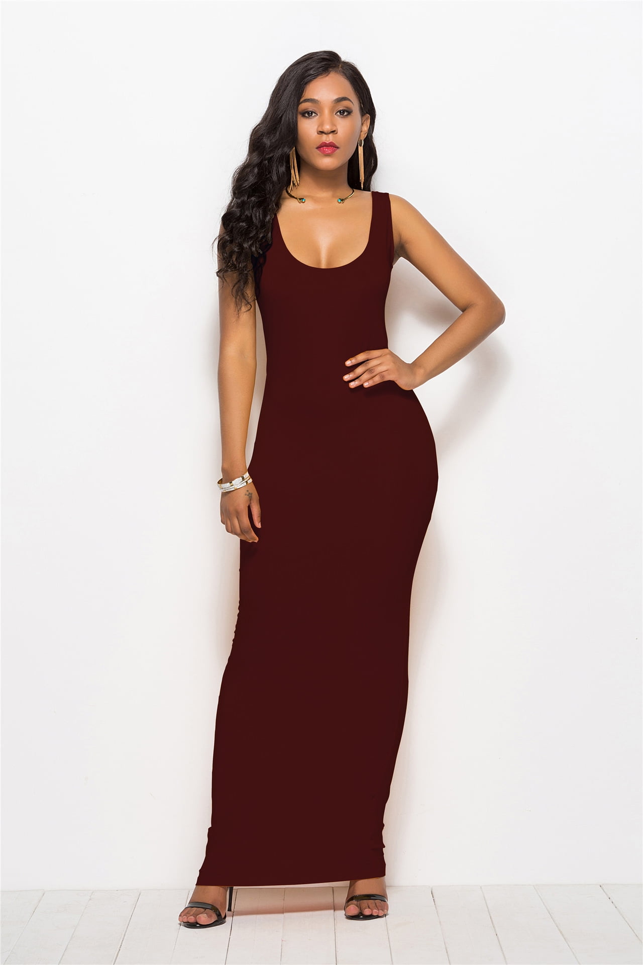 One Piece Dress Maroon Dress Casual Burgundy One Shoulder