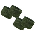 thumbnail image 1 of COUVER 2.5 Inch Solid Terry Cotton Athletic Sweat Wristbands Army Green 2 Pairs (Mens), 1 of 11