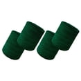 thumbnail image 1 of COUVER 4 Inch Solid Terry Cotton Athletic Sweat Wristbands Dark Green 2 Pairs (Mens), 1 of 7