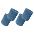 thumbnail image 1 of COUVER 4 Inch Solid Terry Cotton Athletic Sweat Wristbands Steel Blue 2 Pairs (Mens), 1 of 7