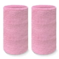 thumbnail image 1 of COUVER 6 inch Extra Long Thick Sports Wristband / Sweatband, LIGHT PINK (2 Piece), 1 of 8