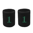 thumbnail image 1 of COUVER Basketball Star Black Wristband with Dark Green Number 1, 4 Inch, 1 Pair, 1 of 7