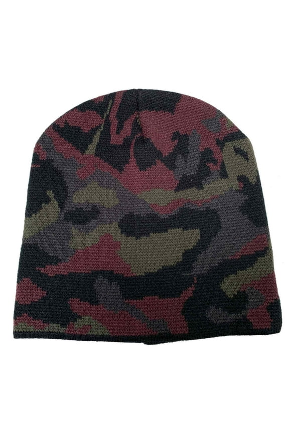 Camouflage Beanies - Camo/Black/Army Green/Cranberry