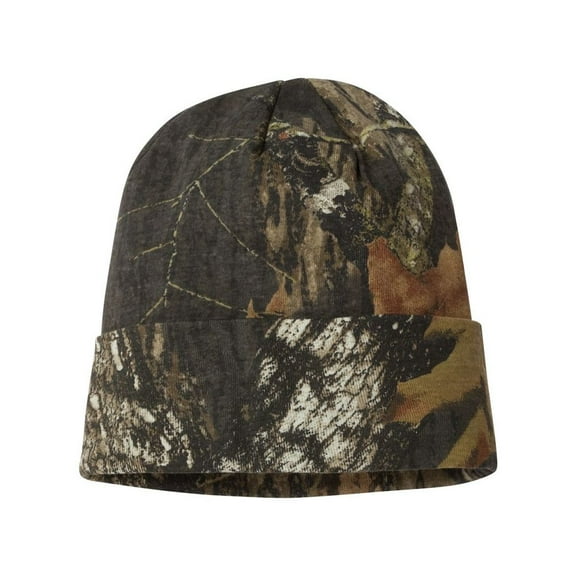 COUVER Camouflage Hunting Knit Cap with Acrylic Lining, Cotton Blend, 12 inch, Mossy Oak BreakUp