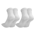 thumbnail image 1 of COUVER Cushioned Athletic Crew Socks 2 Pairs, White, Small, 1 of 8