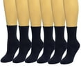 thumbnail image 1 of COUVER Kids Child Youth Midcalf Softball Baseball Socks, Navy, 6 Pairs Set, 1 of 4