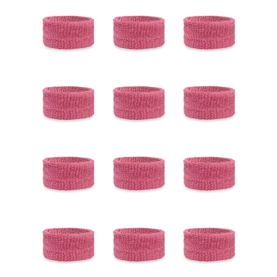 COUVER Kids Children 1 Inch - Solid/Plain Cotton Terry Cloth Wristband (12 Pieces)
