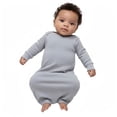 thumbnail image 1 of COUVER Long Sleeve Ribbed Cotton Sleeper Layette Heather (Infant), 1 of 4