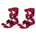 thumbnail image 1 of COUVER Mens Cotton Argyle Crew Dress Socks Black Royal White 2 Pairs Size 8-13 (Mens), 1 of 8