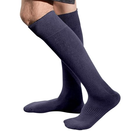 COUVER Toe, Sole & Heel Cushioned Adult/Youth Athletic Hockey, Softball, Volleyball, Lacrosse, Any Sports Knee High Socks, DARK PURPLE, Large