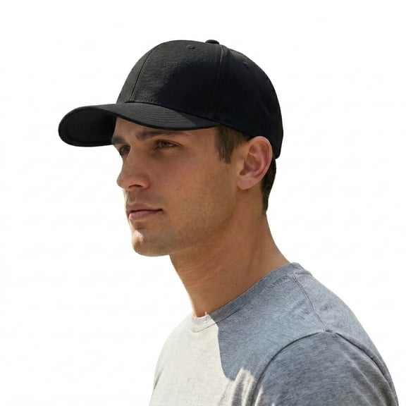 COUVER Twill Baseball Cap, Black, Small / Medium