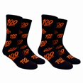 thumbnail image 1 of COUVER Unisex 100 Score Cushioned Crew Socks Black Orange Size 10-13 2-Pack (4 Count), 1 of 6