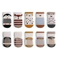 thumbnail image 1 of COUVER Unisex Baby Non Slip Grip Ankle Socks with Non Skid Soles for Infants Toddlers Kids Boys Girls, Cute Animals, 0-1Y, 5 Pairs, 1 of 5
