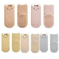 thumbnail image 1 of COUVER Unisex Baby Non Slip Grip Ankle Socks with Non Skid Soles for Infants Toddlers Kids Boys Girls, Winter Fleece Coral, 1-3T, 5 Pairs, 1 of 6