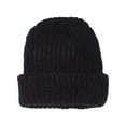 thumbnail image 1 of COUVER Unisex Blaze Chunky Cuffed Knit Roll Up Beanie Cap - 12'' 100% Acrylic Hat, Black, One Size, 1 Piece, 1 of 8