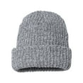 thumbnail image 1 of COUVER Unisex Blaze Chunky Cuffed Knit Roll Up Beanie Cap - 12'' 100% Acrylic Hat, Grey/ White Speckled, One Size, 1 Piece, 1 of 8
