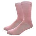 thumbnail image 1 of COUVER Unisex Classic Cotton Solid Plain Crew Dress Socks, Light Pink, One Size 8-13, 1 Pair, 1 of 7