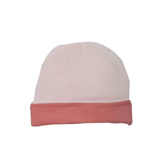 COUVER Unisex Soft Cotton Infant Newborn Baby Beanie, Ballerina / Mauvelous, One Size, 1 Piece