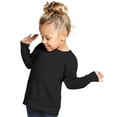 thumbnail image 1 of COUVER Unisex Toddler Warm Fleece Crewneck Long Sleeve Sweatshirt, Black, 2T, 1 Piece, 1 of 6