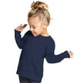 thumbnail image 1 of COUVER Unisex Toddler Warm Fleece Crewneck Long Sleeve Sweatshirt, Navy, 3T, 1 Piece, 1 of 6