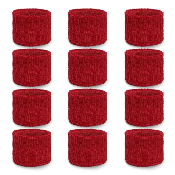 COUVER WBY330 2.5" Tall Stretcy Cotton Wristband for Event use, Party Favor, Summer/Day Camp, School/Church Activity, DARK RED, 12PCS Bulk Wholesale Pack