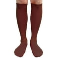 thumbnail image 1 of COUVER Brown Knee High Socks for Women Knee Tube Socks Womens Athletic Socks Cotton Knee High Socks, 5-9.5, 1 Pair, 1 of 6