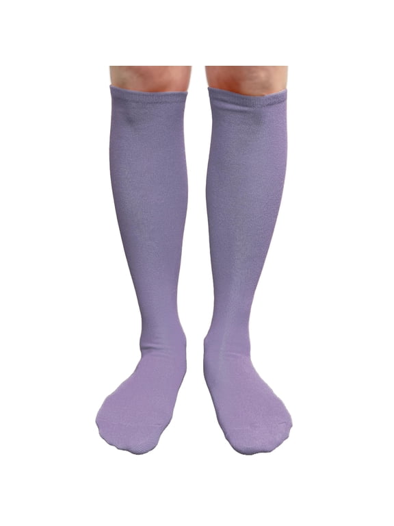 Lavender Knee High Socks for Women Knee Tube Socks Womens Athletic Socks Cotton Knee High Socks, 5-9.5, 1 Pair