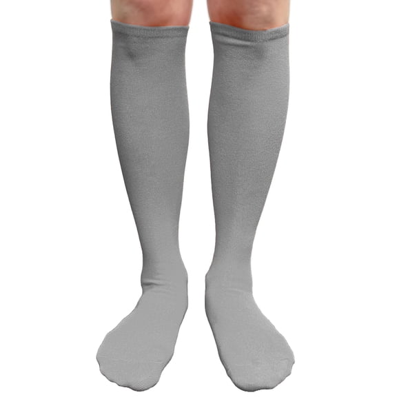 COUVER Light Gray Knee High Socks for Women Knee Tube Socks Womens Athletic Socks Cotton Knee High Socks, 5-9.5, 1 Pair
