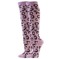 thumbnail image 1 of COUVER Women Colorful Animal Print Knee High Fashion Socks, Leopard Lavender, One Size, 1 Pair, 1 of 1