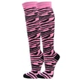thumbnail image 1 of COUVER Women Colorful Animal Print Knee High Fashion Socks, Zebra Pink, One Size, 1 Pair, 1 of 1