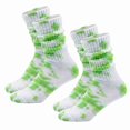 thumbnail image 1 of COUVER Women's Cotton Stretch Crew Length Slouch Socks Tie-Dye Green 2 Pairs Size 9-11 (Womens), 1 of 7