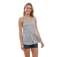 thumbnail image 1 of COUVER Women's Flowy Racerback Tank , Athletic Heather , X-Large, 1 of 6