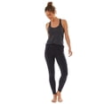 thumbnail image 1 of COUVER Women's Flowy Racerback Tank , Charcoal Black Slub , Small, 1 of 6