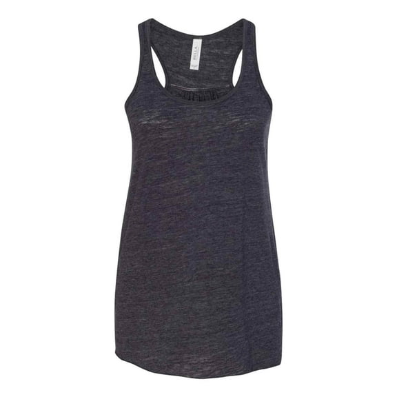 COUVER Women's Flowy Racerback Tank , Charcoal Black Slub , X-Large