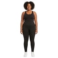 thumbnail image 1 of COUVER Women's High Waisted Fleece Lined Winter Warm Tights Leggings Black 1-Pack Plus Size, 1 of 6