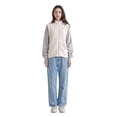 thumbnail image 1 of COUVER Women Plush Fleece Zip Front Vest Soft Ivory Size XL, 1 of 6