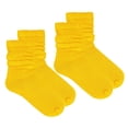 thumbnail image 1 of COUVER Women's Cotton Stretch Crew Length Slouch Socks Gold 2 Pairs Size 9-11 (Womens), 1 of 7