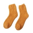 thumbnail image 1 of COUVER Womens Fuzzy Socks Fluffy Thick Warm Winter Soft Cozy Plush Fleece Cabin House Slipper Socks, Orange,5-9, 1 Pair, 1 of 7