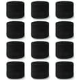 thumbnail image 1 of COUVER Youth Wrist Sweatbands Sports Athletic Cotton Terry Cloth, Black, Set of 12, 1 of 7
