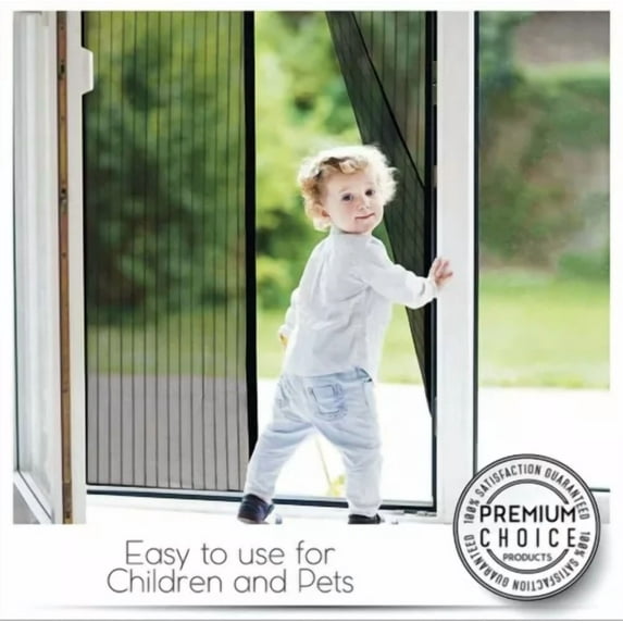 COVA -Magnetic Screen Door Magic Instant Mesh Screen Walk Through Fly Bug Off Curtain