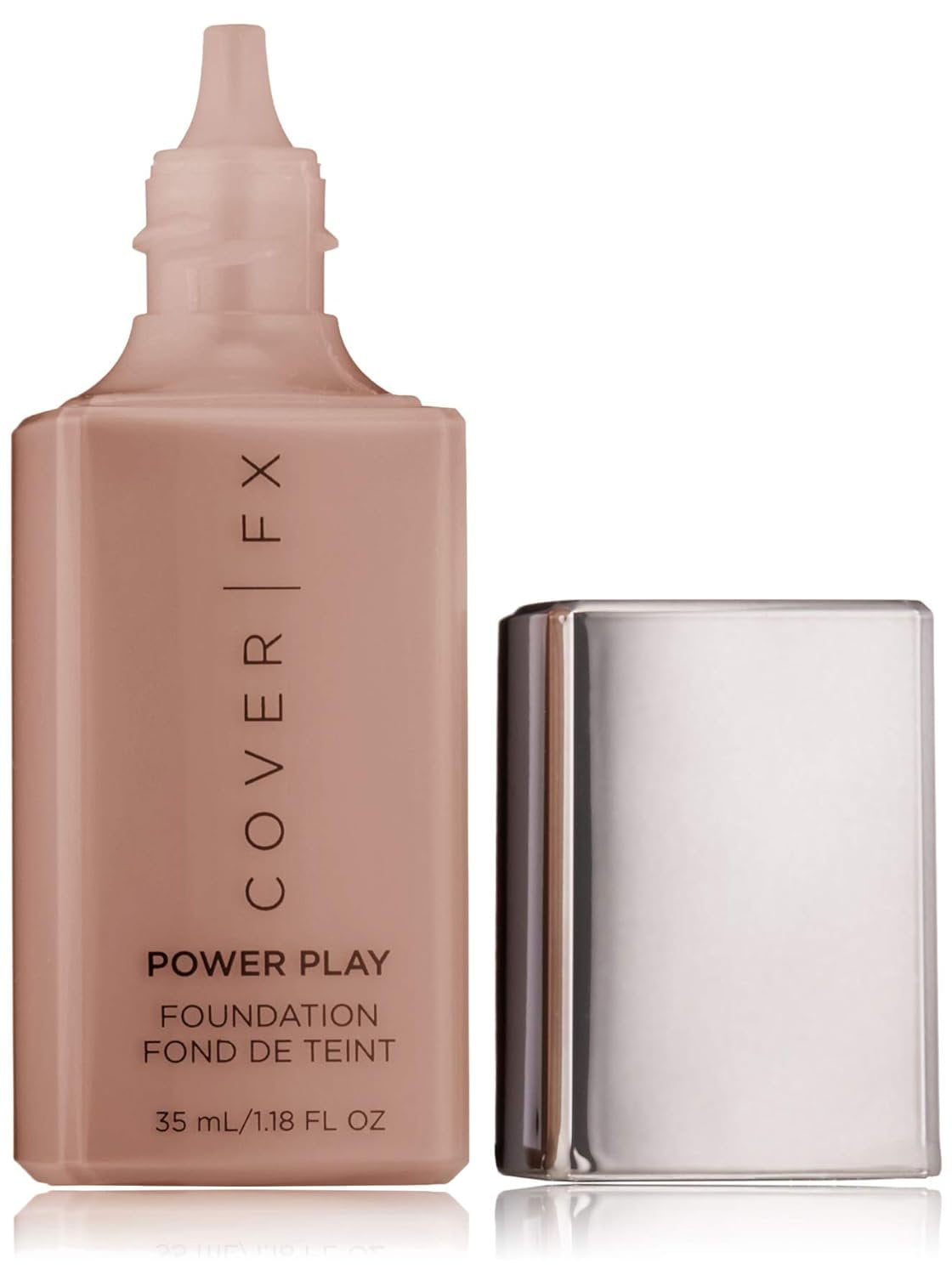 Cover FX Power Play Foundation: Full Coverage, Waterproof, Sweat-proof and Transfer-Proof Liquid Foundation For All Skin Types P100, 1.18 fl. oz.