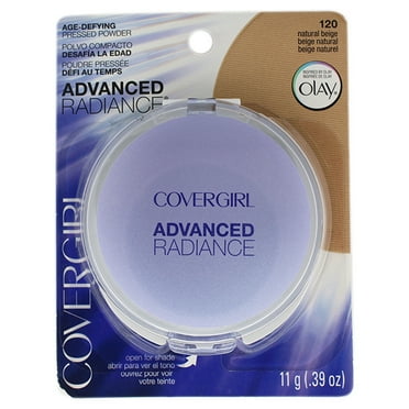 COVERGIRL Advanced Radiance Age-Defying Pressed Powder, 120 Natural Beige, 0.44 oz