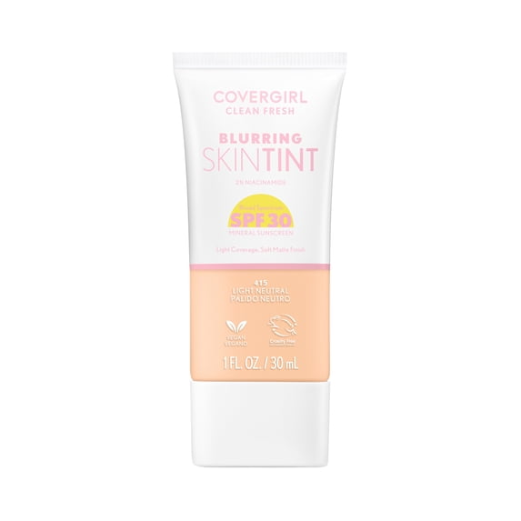 COVERGIRL Clean Fresh Blurring Skin Tint SPF30, 415 Light Neutral, 1 fl oz
