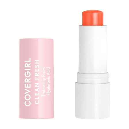 COVERGIRL Clean Fresh Tinted Lip Balm, 200 Made For Peach, 0.14 oz